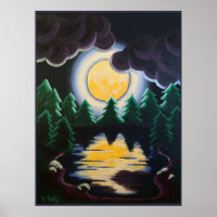 Poster "Mondlicht durch die Pines"