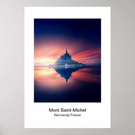 Poster - Mont Saint-Michel Normandie Frankreich (Vorne)