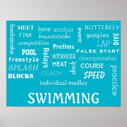Poster Motivierend schwimmen!!! (Vorne)