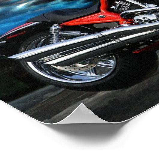 Poster: Motorrad Poster (Ecke)