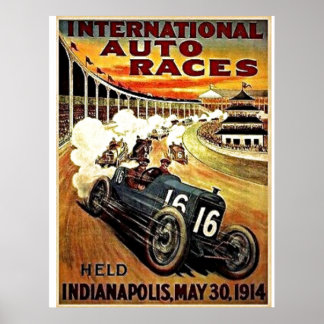POSTER: MOTORSPORT INDIANAPOLIS 1914 POSTER
