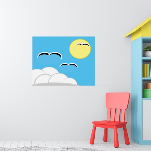 Poster - Möwen stern rasend (Kinderzimmer 1)