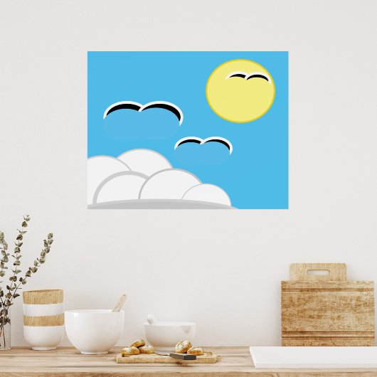 Poster - Möwen stern rasend (Küche)