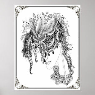 Poster "Mrs. Dees Maskenkunst"