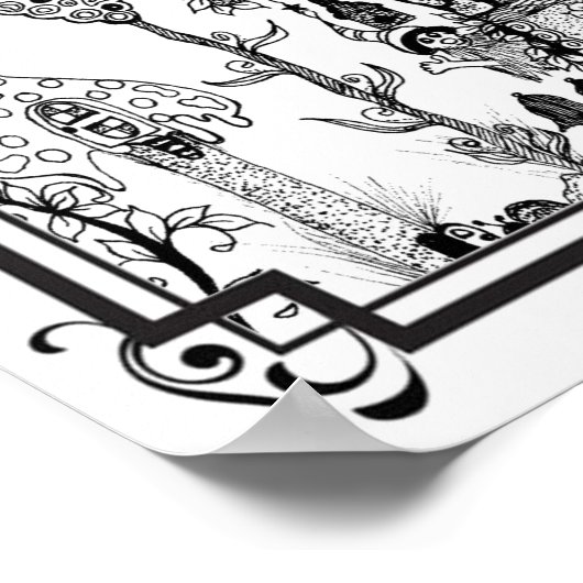 Poster "MrsDee's Gnome Tiny Zuhause" (Ecke)