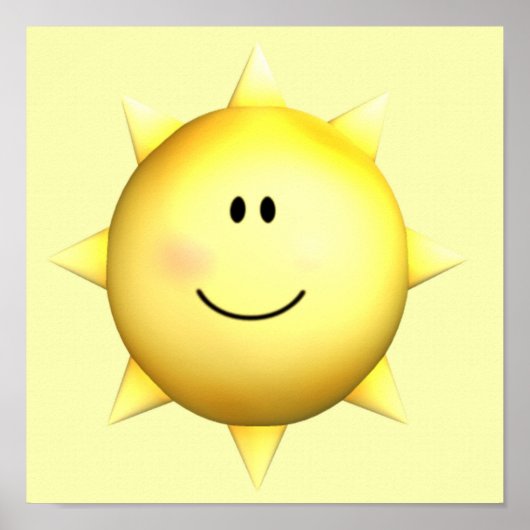 Poster mural glückliche Gesicht Sonnenschein 11x11 (Vorne)