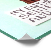 POSTER-MY GESAMTES LEBEN KANN BESCHRIEBEN WERDEN POSTER (Ecke)