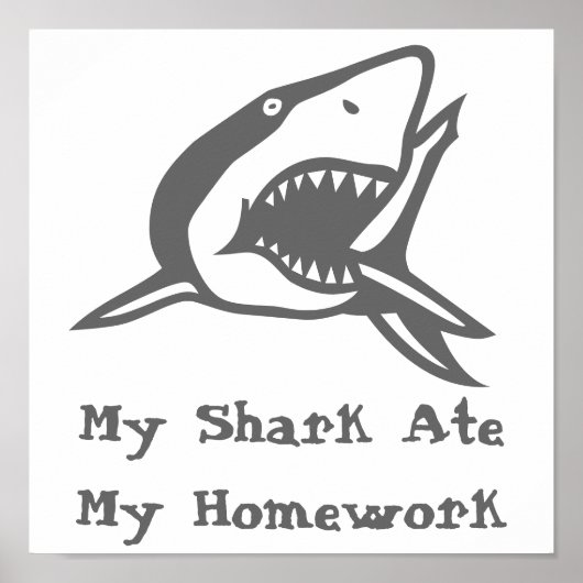 Poster My Shark Ate My Hausaufgaben (Vorne)