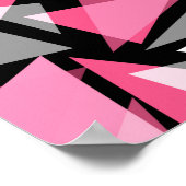 Poster Nahtlose geometrische Dreiecke Muster (Ecke)