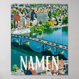 Poster Namur Belgien Foto Vintage