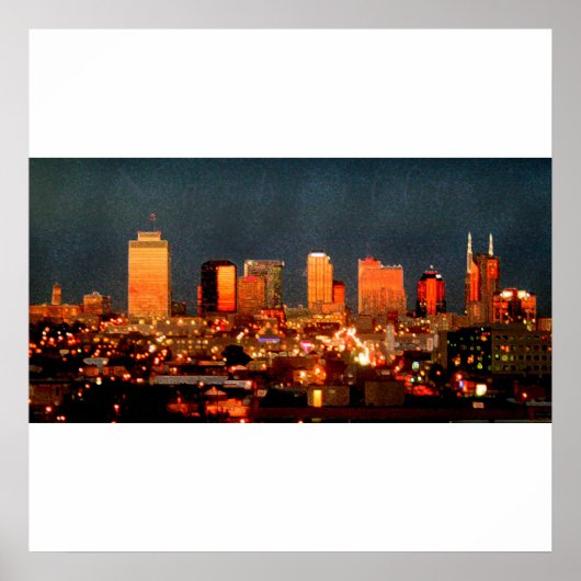 Poster - Nashville Skyline bei Sunset (Vorne)