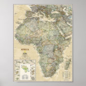 Poster - National Geographic Map Afrika (Vorne)