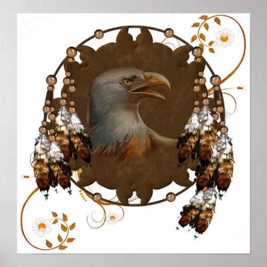 Poster Native American Eagle Design Poster (Vorne)