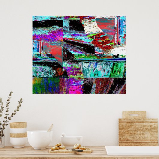 Poster – Neon Pulse (Küche)