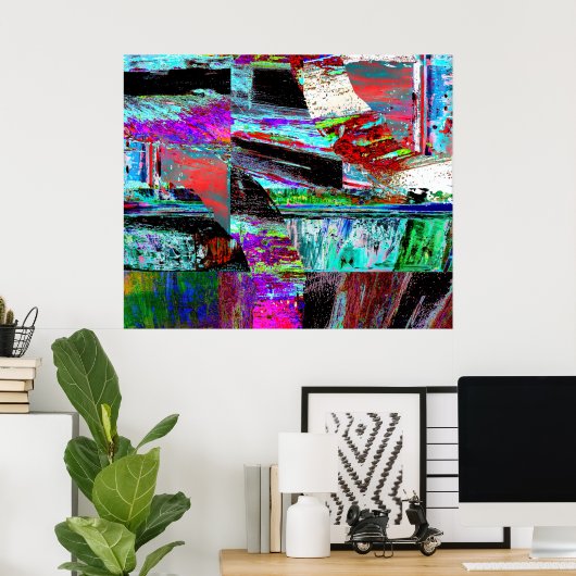 Poster – Neon Pulse (Heimbüro)