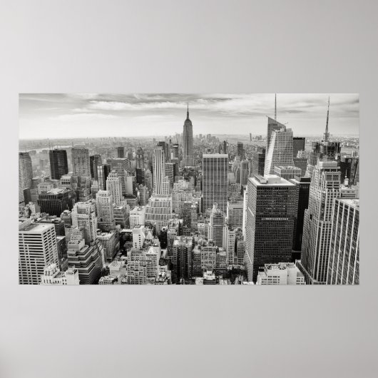 Poster - New York City Skyline B/W (Vorne)
