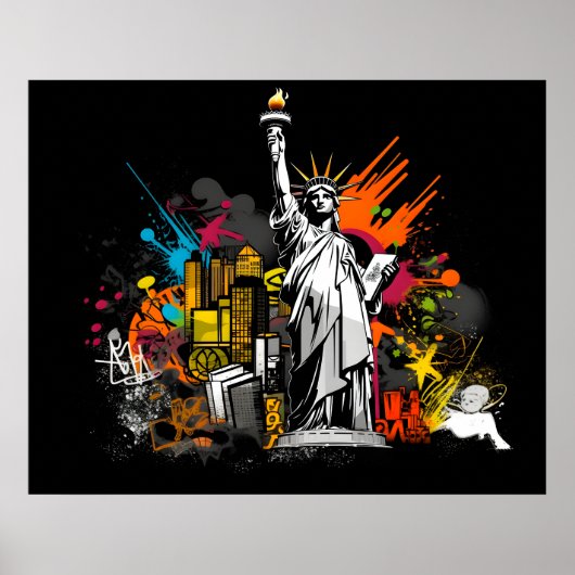 Poster New York Freiheitsstatue (Vorne)