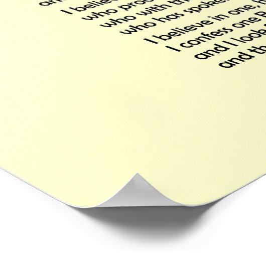 Poster-Nicene Creed~ Customizable! Poster (Ecke)