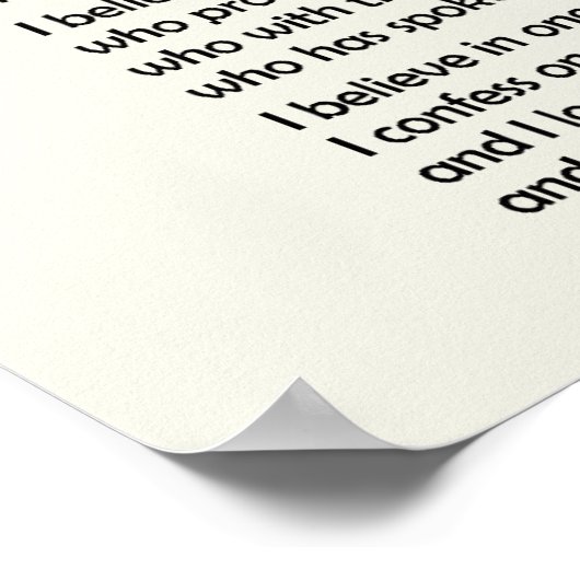 Poster-Nicene Creed~ Customizable! Poster (Ecke)