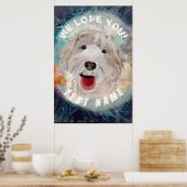 Poster Niedlich Labradoodle Dog & Text (Küche)