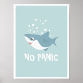 Poster Niedlicher Hai "Keine Panik" (Vorne)