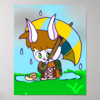 Poster, niedliches Original-Charakterhase Poster