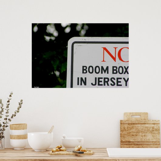 Poster-"No Boom Box in Jersey" Poster (Küche)