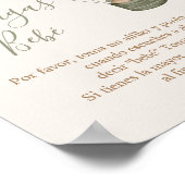 Póster No Digas Bebé letrero para Baby Dusche Poster (Ecke)