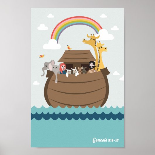 Poster Noahs Ark Animal Pairs Christliche Wall Art (Vorne)