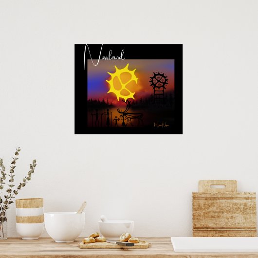 Poster Norrlands kväll (Küche)