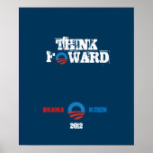 Poster Obama - Biden 2012 Think Forward (Vorne)