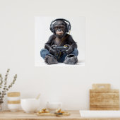 Poster oder Download Gamer Chimp für Kinder (Küche)