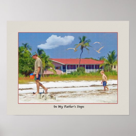 Poster oder Print in den Schritten meines Vaters (Vorne)