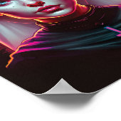 Poster of a Creepy Nun - Cyberpunk (Ecke)