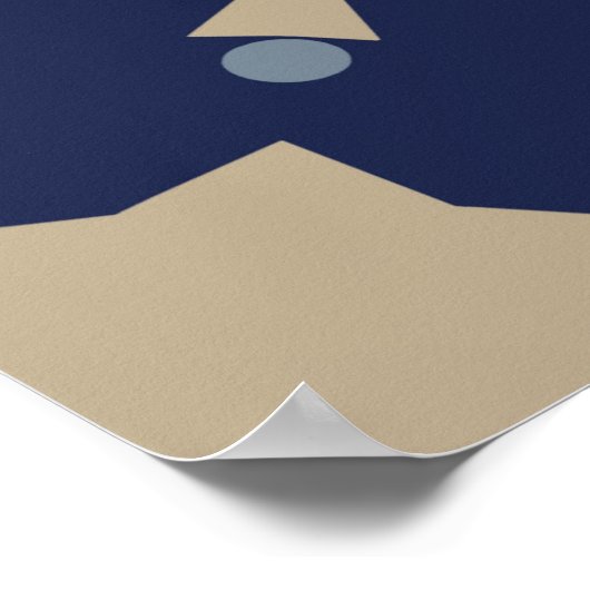 Poster of Blue Tile design of Mexico (Ecke)