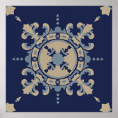 Poster of Blue Tile design of Mexico (Vorne)