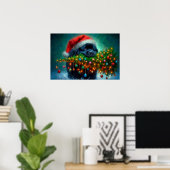 Poster of Newfie Carrying a Christmas Tree (Heimbüro)