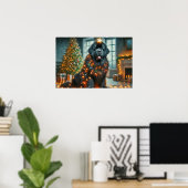 Poster of Newfie Decorated for Christmas (Heimbüro)