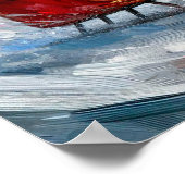 Poster of Newfie Pulling Santa's Sleigh (Ecke)