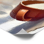 Poster of Newfie With Cat and Spilled Egg Nog (Ecke)