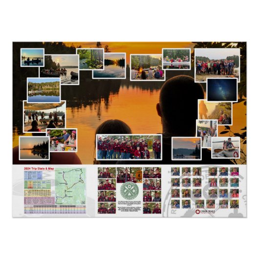 Poster of the Canoe Trails 2024 Kanadische Reise (Vorderseite)