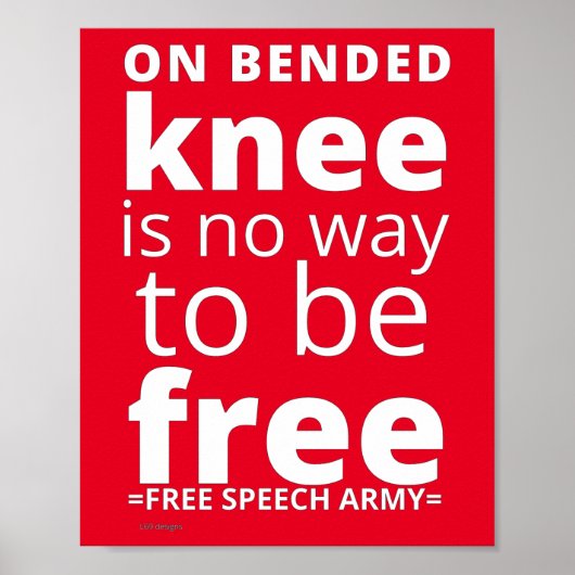 Poster "ON BENDED KNEE.." (Vorne)
