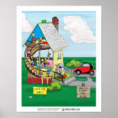 Poster "One Walled House" von Red Cat (Vorne)