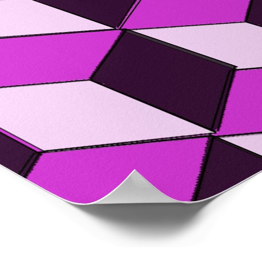 Poster - optische Täuschungsblöcke (Ecke)