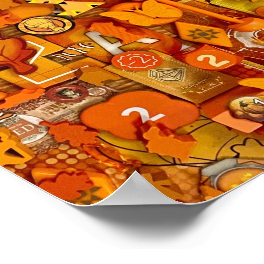 Poster: Orange Board Game Components Poster (Ecke)