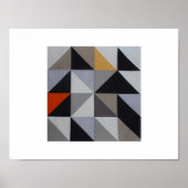 Poster - Orange Geometric Triangle Abstrakt (Vorne)