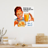 Poster ORANGENSAFT TRINKEN (Küche)