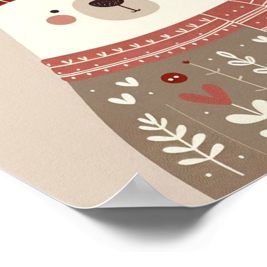 Poster “Ours tenant un ballon“ (Ecke)