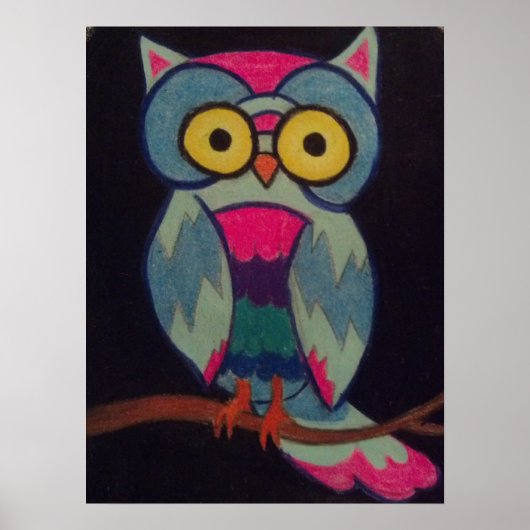 Poster Owl on Branch (Vorne)