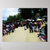Poster Painting - Port Au Prince Haiti Marketplace (Vorne)